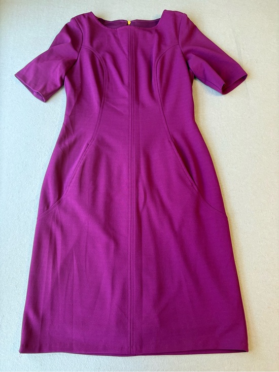 Donna Ricco Dresses & Skirts - Donna Ricco Women's Fitted Stretchy Magenta Fitted Sheath Dress Sz 6 Career